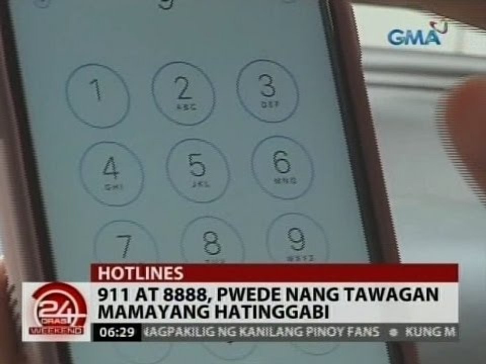 24 Oras: 911 at 8888, pwede nang tawagan mamayang hatinggabi