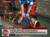 24 Oras: 4 kabilang ang isang buntis, sugatan matapos mabangga ng SUV