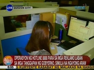 UB: Operasyon ng hotline 8888 para sa mga reklamo vs. mga tanggapan ng gobyerno, simula na ngayon