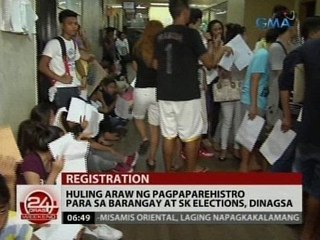24 Oras: Huling araw ng pagpaparehistro para sa barangay at SK elections, dinagsa