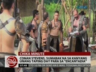 24 Oras: Conan Stevens, sumabak na sa kanyang unang taping day para sa 'Encantadia'