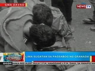 BP: Lima sugatan sa pagsabog ng granada