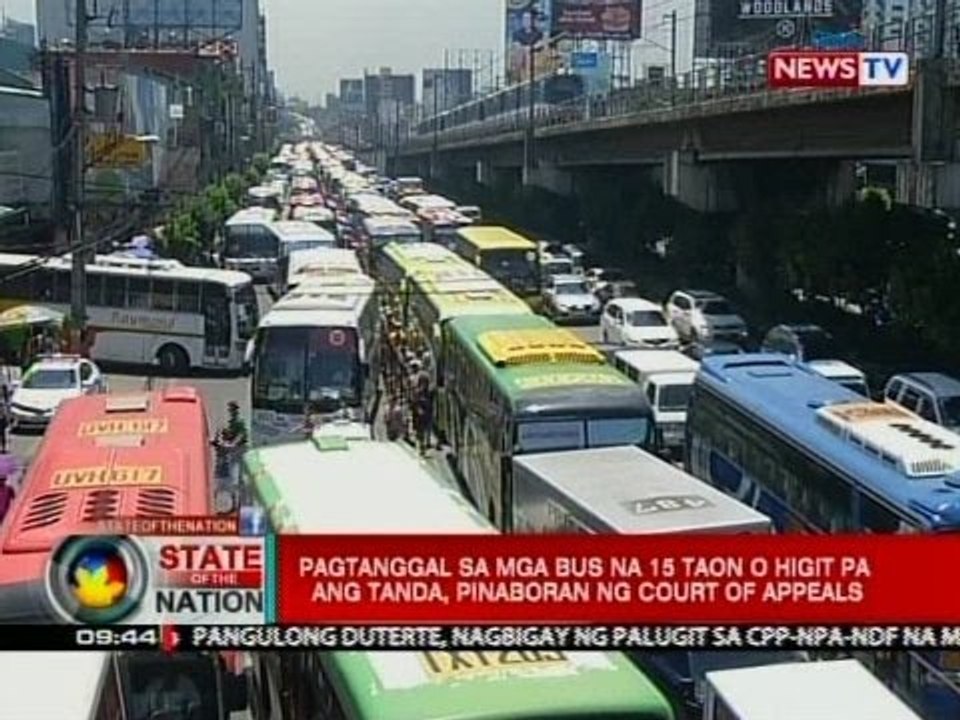 SONA: Pagtanggal sa mga bus na 15 taon o higit pa ang tanda, pinaboran ng Court of Appeals