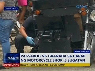 SAKSI: Pagsabog ng granada sa harap ng motorcycle shop, 5 sugatan
