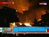 Apat, kabilang ang tatlong bata, patay sa sunog sa mahigit 70 bahay