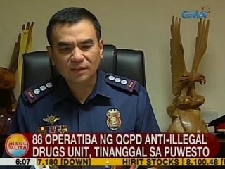 UB: 88 operatiba ng QCPD Anti-Illegal Drugs Unit, tinanggal sa puwesto