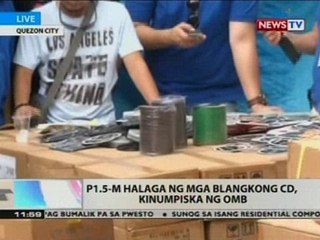 BT: P1.5-M halaga ng mga blangkong CD, kinumpiska ng OMB