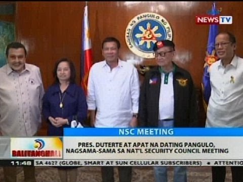 Pres. Duterte at apat na dating pangulo, nagsama-sama sa nat'l security council meeting