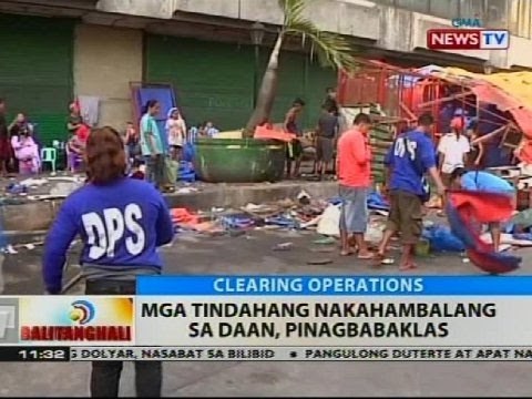 BT: Mga tindahang nakahambalang sa daan, pinagbabaklas