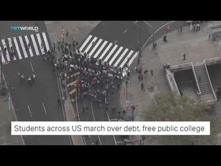 TRT World: Students across US march over debt, free public college