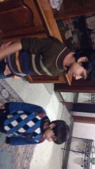 a small baby slapped the mana