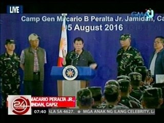 24 Oras: Pres. Duterte, nangako ng college scholarship para sa mga anak ng mga sundalo