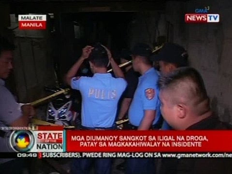 SONA: Mga diumano'y sangkot sa iligal na droga, patay sa magkakahiwalay na insidente