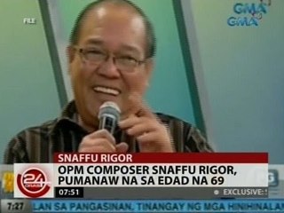 24 Oras: OPM composer Snaffu Rigor, pumanaw na sa edad na 69