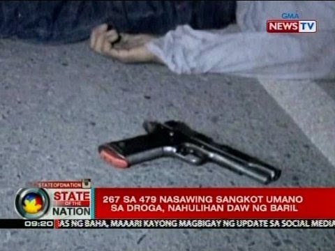 SONA: 267 sa 479 nasawing sangkot umano sa droga, nahulihan daw ng baril