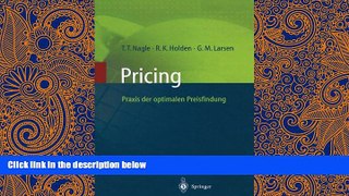 PDF [DOWNLOAD] Pricing _ Praxis der optimalen Preisfindung (German Edition) BOOK ONLINE