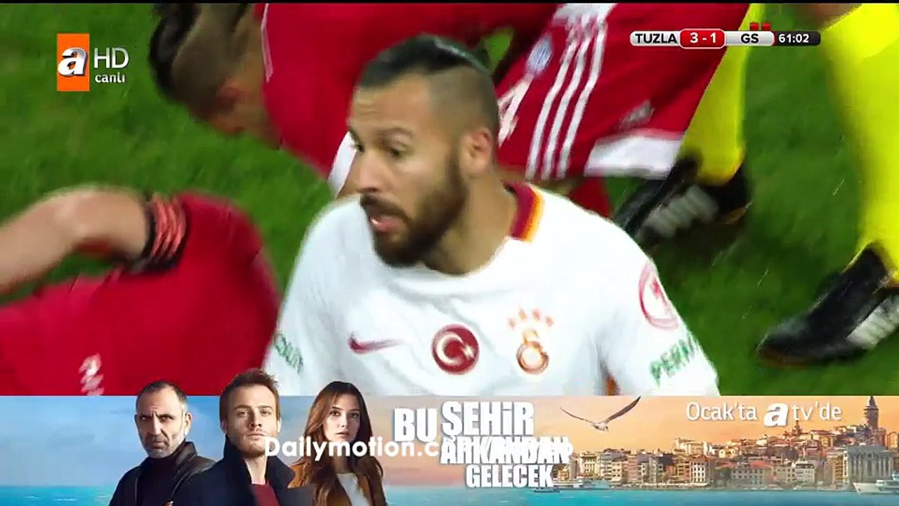 Yasin Oztekin RED CARD HD - Tuzlaspor 3-1 Galatasaray - 28.12.2016 Turkish Cup - Second stage