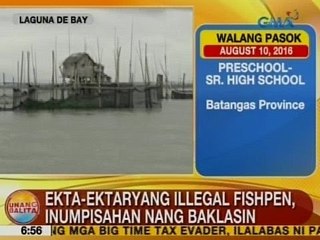 UB: Ekta-ektaryang illegal fishpen sa Laguna de Bay, inumpisahan nang baklasin