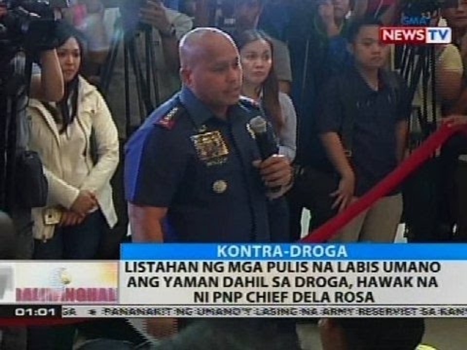 Listahan ng mga pulis na labis umano ang yaman dahil sa droga, hawak na ni PNP Chief dela Rosa