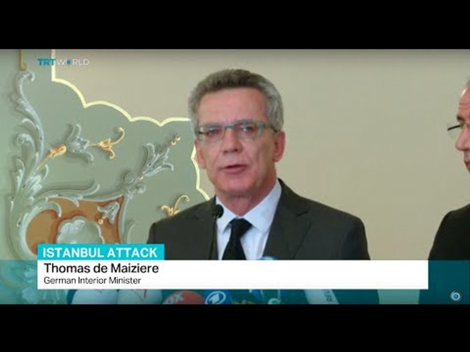 Turkish, German interior ministers hold joint press meeting after meeting over Istanbul bombing