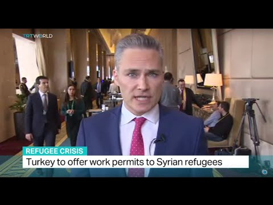 Matt Moore reports from Ankara on recent about work permit planned by Turkey for Syrian refugees