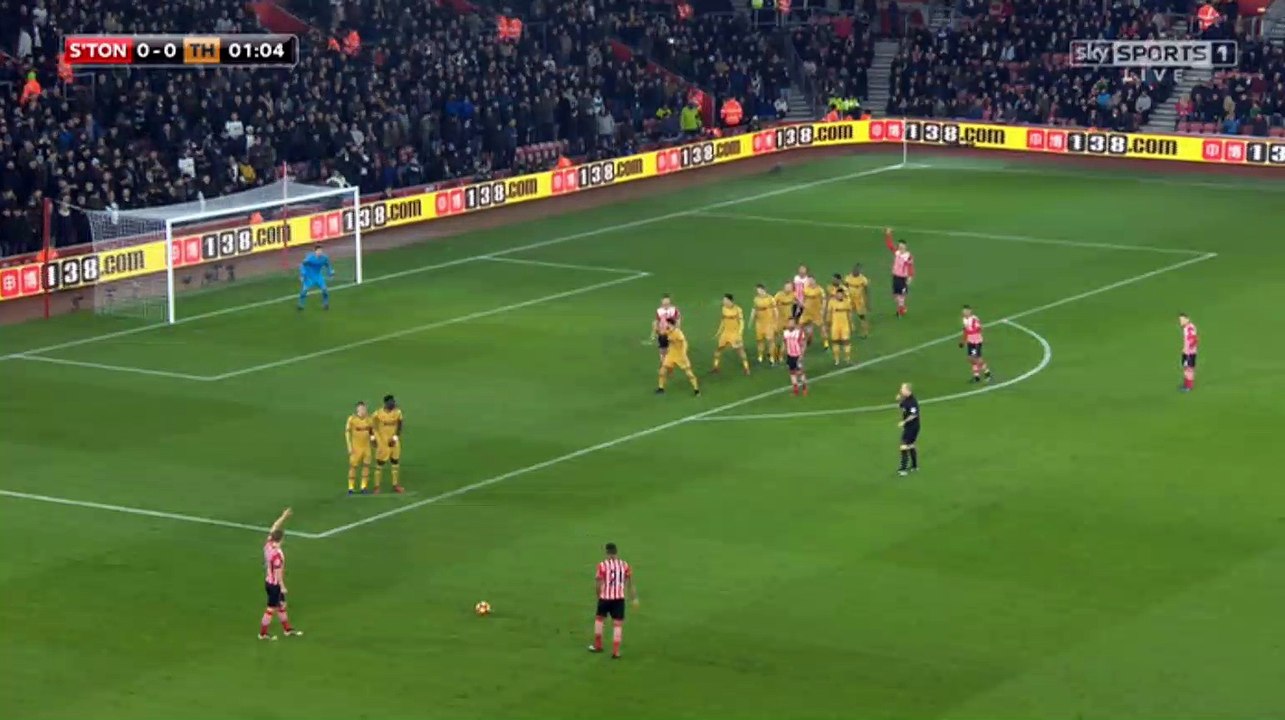 Virgil van Dijk Goal Southampton 1 0 Tottenham Hotspur  28 12 2016