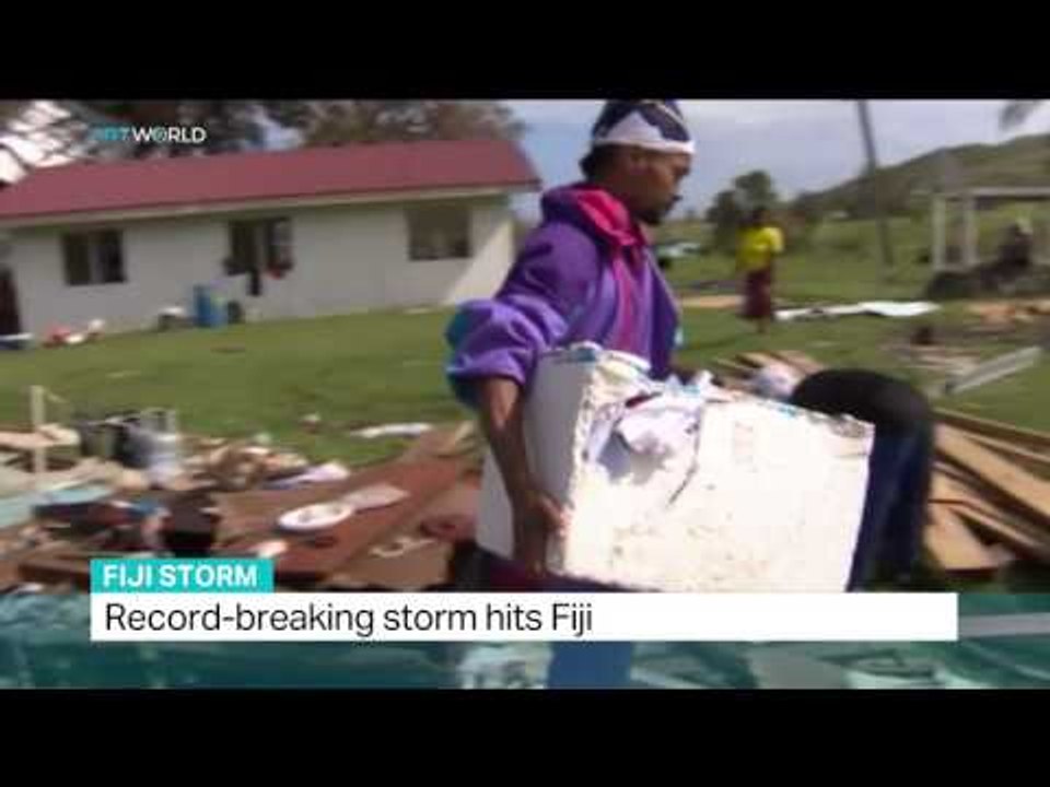Record breaking storm hits Fiji