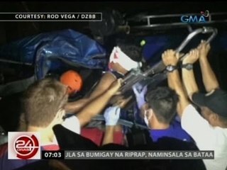 24 Oras: Driver ng delivery truck,  sugatan sa banggaan