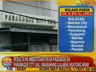 UB: Resulta ng imbestigasyon sa pagsabog sa Parañaque City Jail, inaasahang ilalabas ngayon