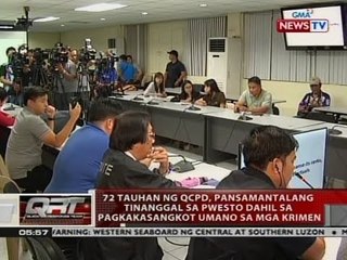 72 tauhan ng QCPD, pansamantalang tinanggal sa pwesto dahil sa pagkakasangkot umano sa mga krimen