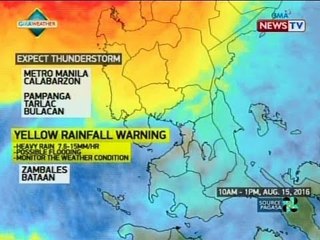 BT: Weather update as of 11:45 a.m. (August 15, 2016)