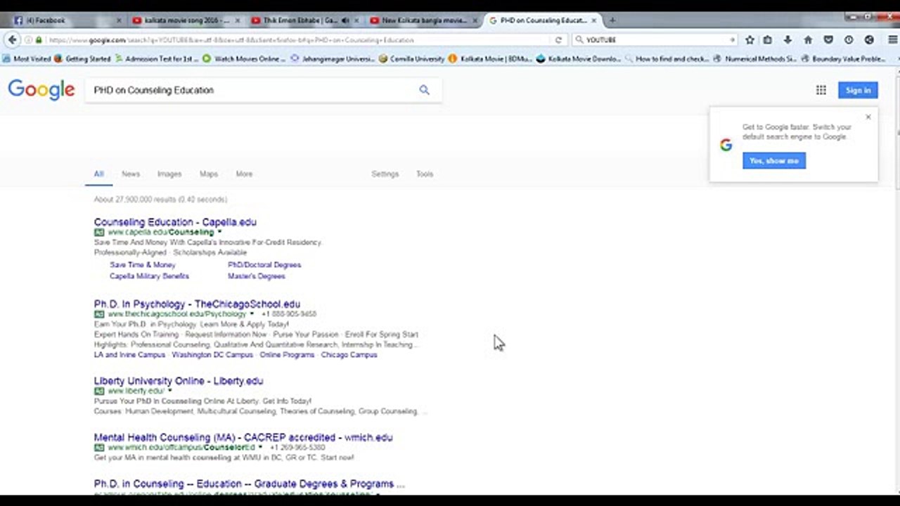 1 PHD on Counseling Education