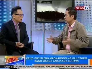 NTG: Tani Cruz: Posibleng magkaroon ng hailstorm bago mabuo ang isang buhawi