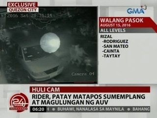24 Oras: Rider, patay matapos sumemplang at magulungan ng AUV