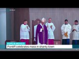 Pontiff celebrates mass in shanty town in Mexico