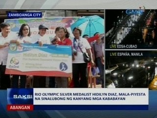 SAKSI: Hidilyn Diaz, mala-piyesta na sinalubong ng kanyang mga kababayan