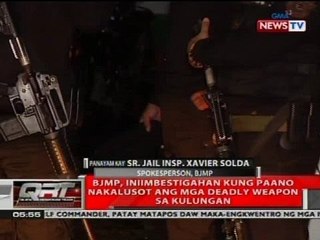 BJMP, iniimbestigahan kung paano nakalusot ang mga deadly weapon sa kulungan