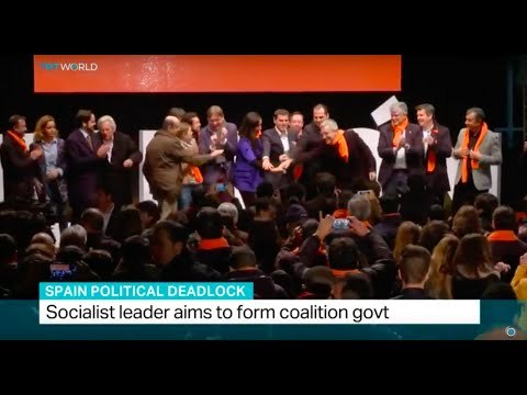 Socialist leader aims to form coalition govt in Spain, Dana Lewis reports