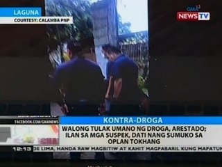 BT: 8 tulak umano ng droga, arestado
