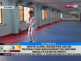 Kirstie Alora, huling pag-asa ng Pilipinas para makasungkit ng gintong medalya sa Rio Olympics