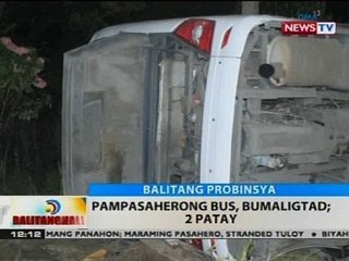 BT: Pampasaherong bus, bumaligtad; 2 patay