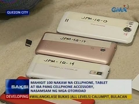 Mahigit 100 nakaw na cellphone, tablet at iba pang cellphone accessory, nasamsam ng mga otoridad