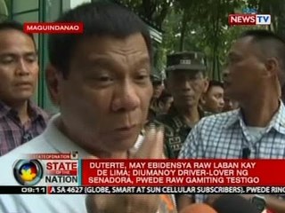 SONA: Duterte, may ebidensya raw laban kay De Lima
