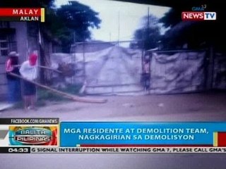 BP: Mga residente at demolition team, nagkagirian sa demolisyon