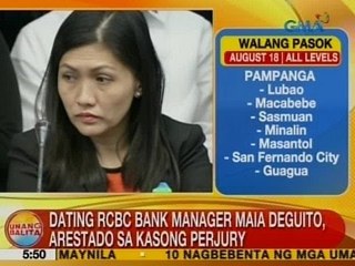 UB: Ex-RCBC Bank Manager Maia Deguito, arestado sa kasong perjury