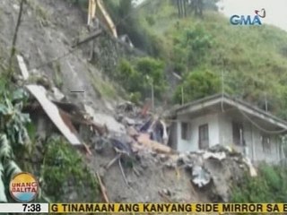 UB: Bahay, natabunan ng gumuhong lupa sa Bontoc, Mt. Province