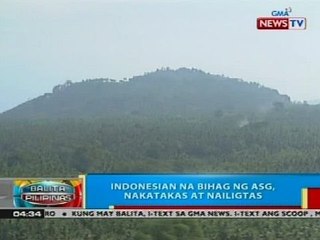 BP: Indonesian na bihag ng ASG, nakatakas at nailigtas