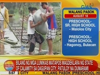 UB: Bilang ng mga lumikas matapos magdeklara ng state of calamity sa Dagupan City, dumarami