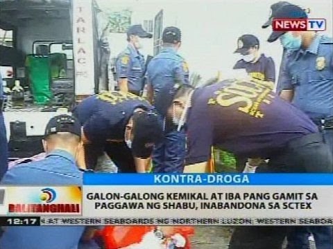 Galon-galong kemikal at iba pang gamit sa paggawa ng shabu, inabandona sa SCTEX