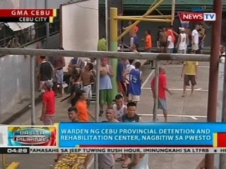 Warden ng Cebu Provincial dentention and rehabilitation center, nagbitiw sa pwesto
